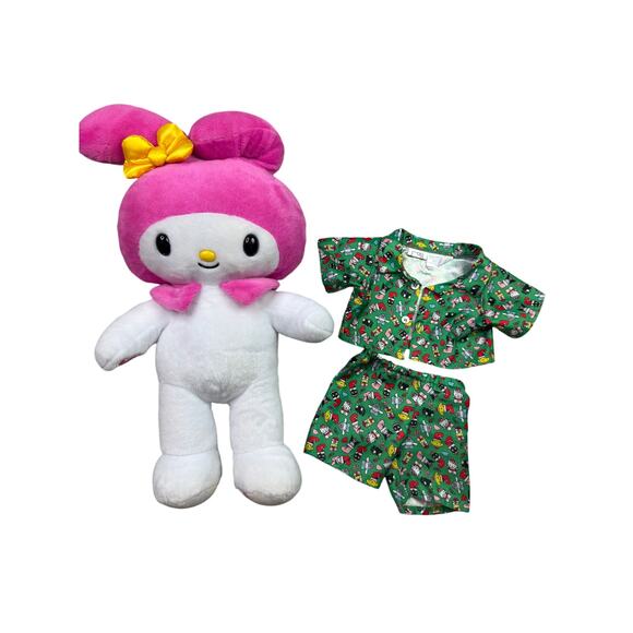Build-A-Bear Sanrio Hello Kitty & Friends My Melody Plush Christmas PJ Set 2023 - Picture 2 of 16